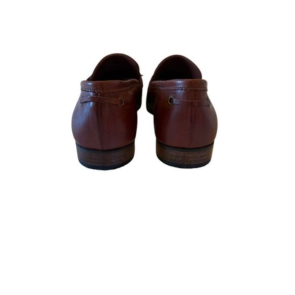 Bronx Mens Brown Leather Round Toe Slip On Tassel Loafers Shoes Size 44 - Picture 9 of 13